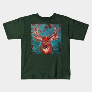 Mule Buck Portrait Kids T-Shirt